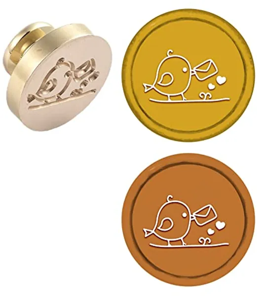 CRASPIRE Wax Seal Stamp Head Bird Removable Sealing Brass Stamp Head for Creative Gift Envelopes Invitations Cards Decoration