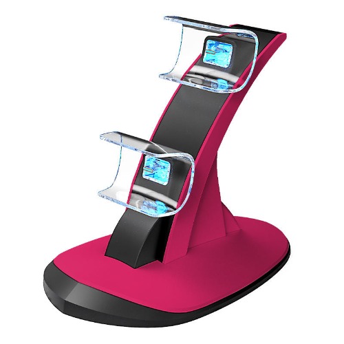 PS5 Controller Charger with LED Lights - Red