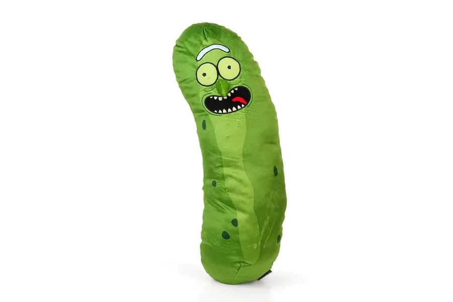 Rick and Morty Pickle Rick Plush Toy Pillow - 20-Inch Stuffed Scientist Doll Collectible Figure - Adult Swim Season 3 Character Plushie - Great Rick Sanchez & Funny Cartoon Television Series Fan Gifts - 