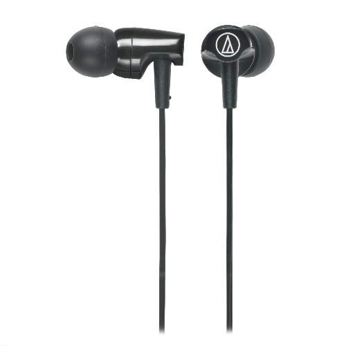 Audio-Technica ATH-CLR100iSBK SonicFuel In-Ear Headphones with In-Line Microphone & Control, Black - Black