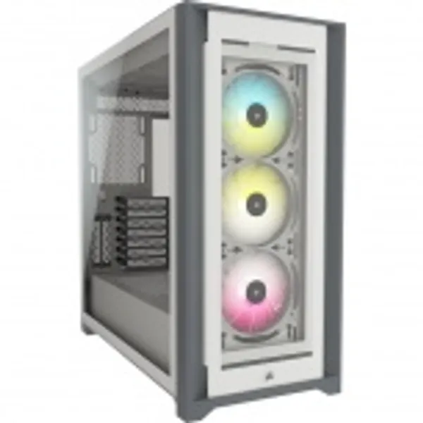 Gabinete Corsair iCUE 5000X con Ventana RGB, Midi-Tower, ATX/EATX/ITX, USB 3.0, sin Fuente, Blanco