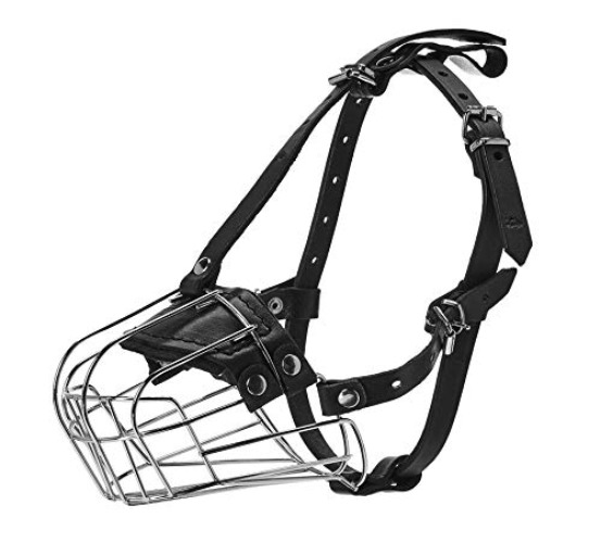 Viper Delta Metal Wire Basket Dog Muzzle, 4"(10cm) x 14"(36cm) - Size 6