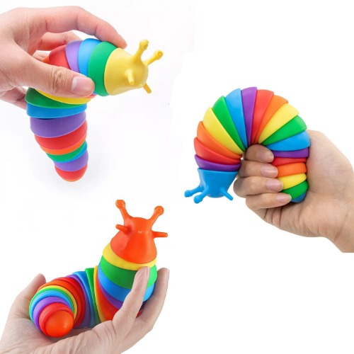 SEWSAW 3 st larv slow pryl fidget toy Asmr trigger fidget slow larv baby för stressreducering, koordination och stämningsutjämning