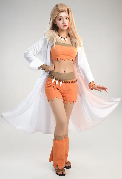PM Professor Sada Cosplay Costume Top and Shorts with White Coat