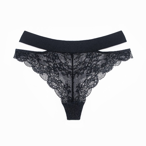 Wild Lace Cheeky Panty Black - S / Black
