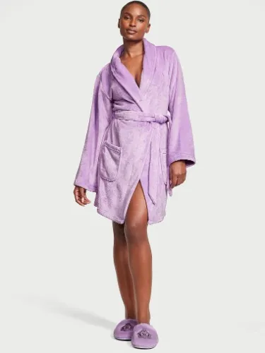 Short Cozy Robe - Unicorn Purple