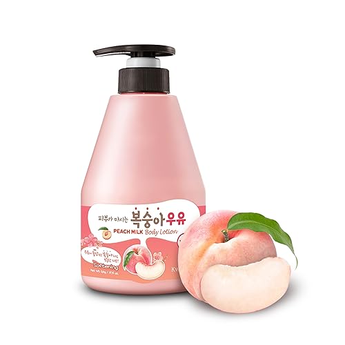 WELCOS KWAILNARA Peach Milk Body Lotion – Korean Body Lotion for Smooth & Soft Skin 560 g / 19.75 Fl. Oz - Peach - 19.75 Fl Oz (Pack of 1)