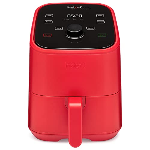 Instant Vortex 2QT Mini Air Fryer, Small Air fryer that Crisps, Reheats, Bakes, Roasts for Quick Easy Meals, Includes over 100 In-App Recipes, is Dishwasher-Safe, from the Makers of Instant Pot, Red - Red