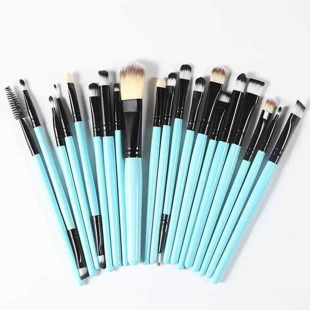 Coseey 20 pcs Make Up Brush Set - Teal
