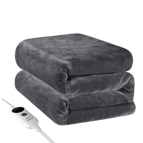 Heated Velvet Plush Throw Blanket
