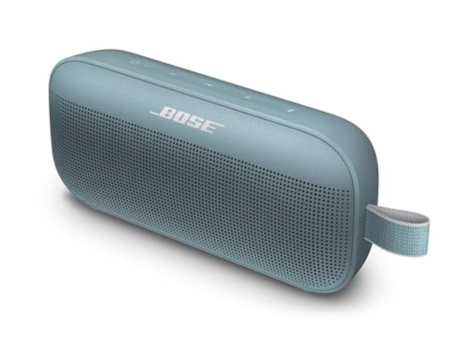 Bose SoundLink Flex Bluetooth Speaker, Portable Speaker with Microphone, Wireless Waterproof Speaker for Travel, Outdoor and Pool Use, Stone Blue - Stone Blue