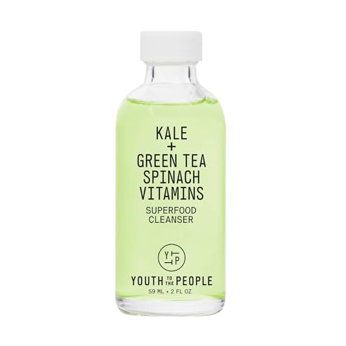 Youth To The People Superfood Facial Cleanser - Kale and Green Tea Cleanser - Gentle Face Wash, Makeup Remover + Pore Minimizer for All Skin Types - Vegan - 2 Oz