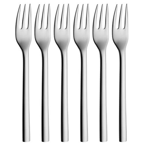 WMF Nuova Kuchengabel Set 6-teilig, 16 cm, Cromargan Edelstahl poliert, glänzend, spülmaschinengeeignet - Single