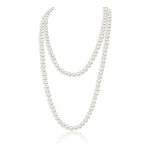 Pearl Necklace, 150cm, white