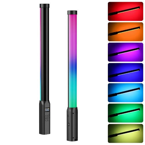 Ulanzi VL119 Handheld Light Wand, 360° RGB LED Video for Photography, 2600mAh Rechargeable Tube Shooting, 2500-9000K Dimmable Camera with LCD
