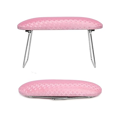 krofaue Nail Arm Rest,Professional Microfiber Leather Nail Hand Rest Stand Arm Rest for Acrylic Nails Cushion Hand Holder with Non-slip - Nail Technician Use Must Have（Pink） - Pink
