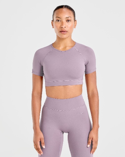 Staple Crop Top - Mauve Purple | M
