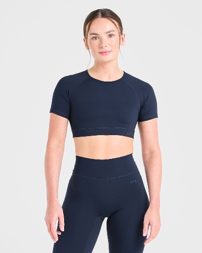 Staple Crop Top - Navy | M