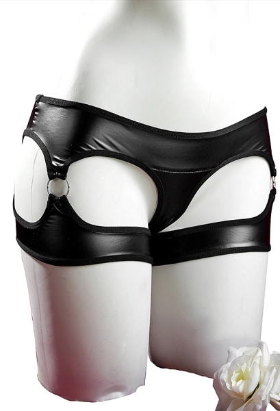 Black Sexy Lingerie Shorts Hollow Bandage Cutout Panty Clubwear