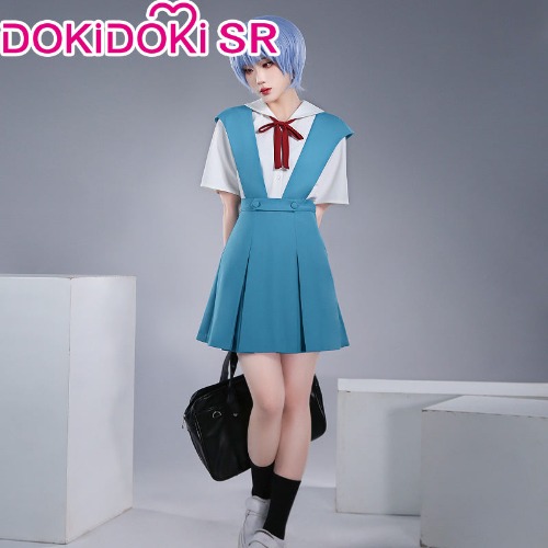 【Size S-3XL】DokiDoki-SR Anime EVA Neon Genesis Evangelion Cosplay Ayanami Rei Costume Asuka  School Uniform | S-PRESALE