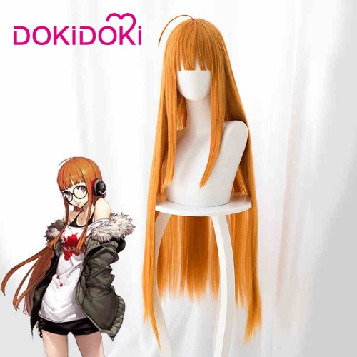 DokiDoki Game Persona 5 Cosplay Wig Futaba Sakura Hair Women Long Straight Hair Anime Persona 5 Cosplay Wig  Futaba Sakura | Futaba Sakura-PRESALE