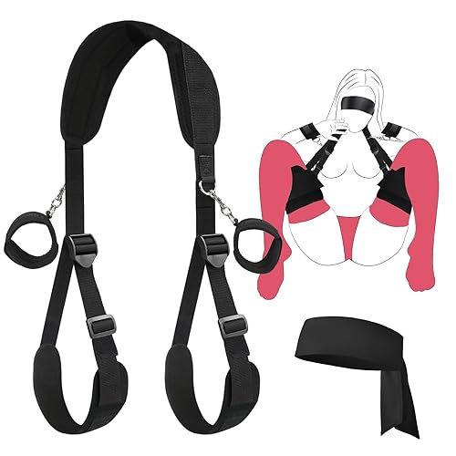 Sex Toys BDSM Bondage Set - Adult Bed Restraints, Erotic Sex Toys4couples Men & Women with Adjustable Leg Rope, Detachable Handcuffs, Bondages Gear & Accessories Blindfold, Adult Sex Swing Toy & Games