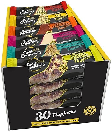 Food Connections | Classic Mix Flapjack Bars | 30 x 100g Bars | 6 Delicious Flavours