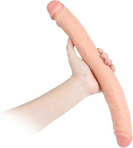 Double Ended Dildo 18.1 inch Super Long Double Ended Dildo Dong Vaginal Anal G Spot Play Flexible Realistic Double Head Dildo for Women Lesbian Couples