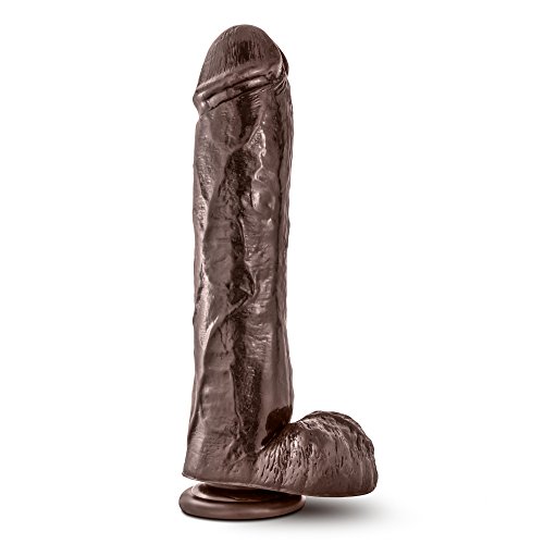 Eden Pleasure Products -11 Inch Extra Long 2.4" Thick Dildo, Sturdy Suction Cup for Hands Free Play, Soft But Not Floppy Realistic Feel, Deep Pleasure Vaginal and Anal Sex Toy for Women and Men, Black