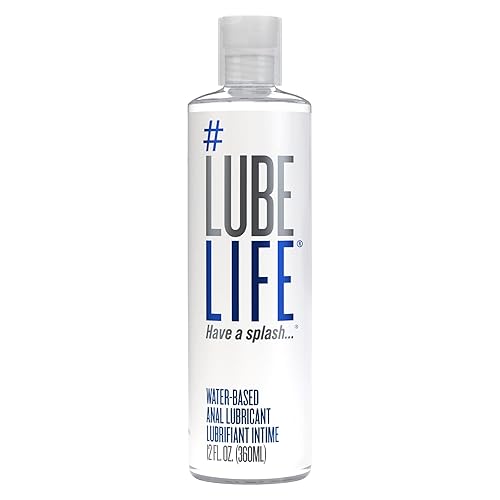 Lube Life Water-Based Anal Lubricant, Personal Backdoor Lube for Men, Women and Couples, Non-Staining, 12 Fl Oz (360 mL) - 360 ml (Pack of 1) - Water-Based Back Door
