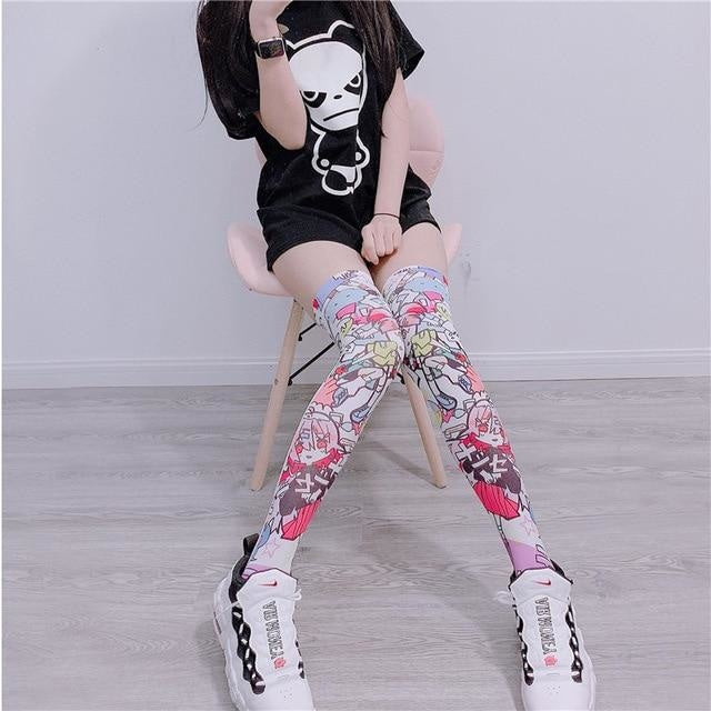 Kawaii Explosion Stockings - Graffiti Style