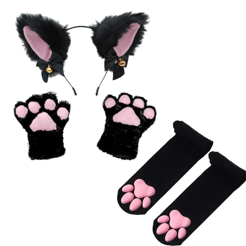 3 Piece Kitty Play Sets - Black