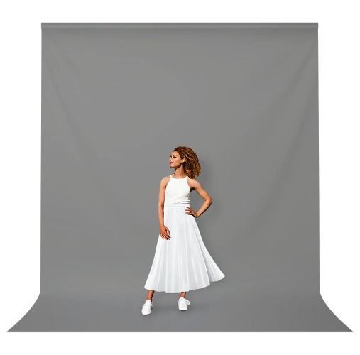 LimoStudio 9 X 15 ft. Gray Backdrop Photography Photo Shooting, Long Lifetime Reusable Fabric Backdrop, Easy Backdrop, AGG3058