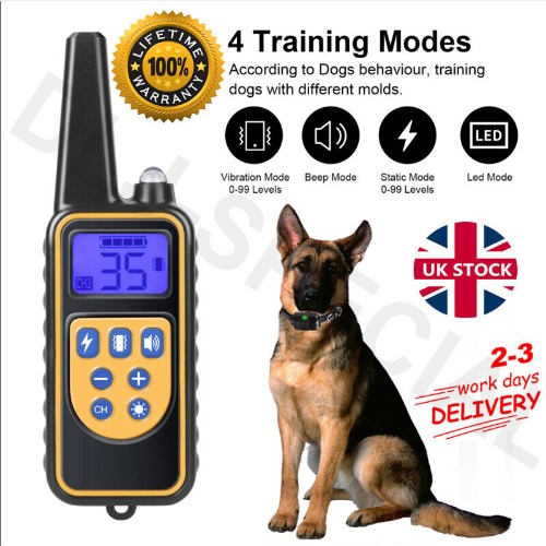800M Electric Pet Dog Training E-Collar Anti-Bark Obedience Remote Control LCD