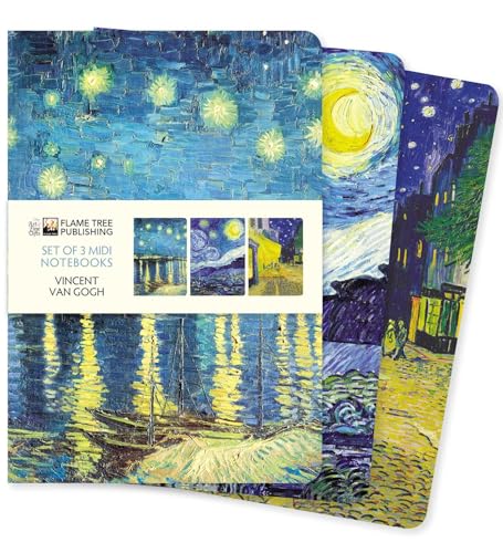 Dreier Set Mittelformat-Notizbücher: Vincent van Gogh: Unser beliebten Mittelformat-Notizbücher im 3er-Pack mit flexiblen, künstlerisch gestalteten ... Künstlers (3er-Pack Mittelformat-Notizbücher)