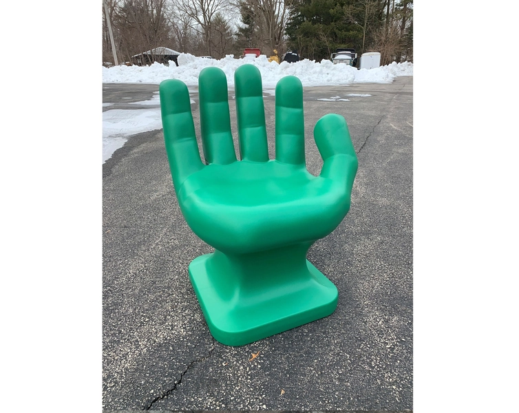 Jade Green RIGHT Hand Shaped Chair 32&quot; tall adult size 70&#39;s Retro EAMES iCarly NEW