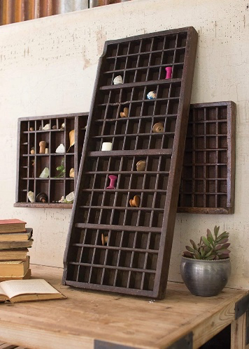 Amazon.com: Kalalou Wooden Printers Trays, One Size, Brown (NGN1005) : Office Products