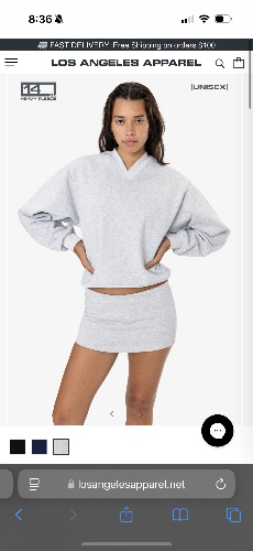 HF-56WIDE - Heavy Fleece V-Neck Wide Fit Sweatshirt | Ash / XS