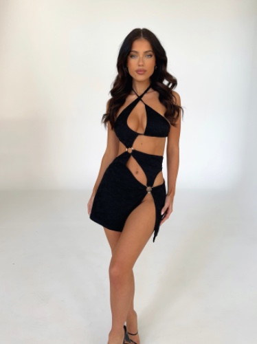 LOUISA MINI DRESS BLACK- OUTCAST EXCLUSIVES | XXS