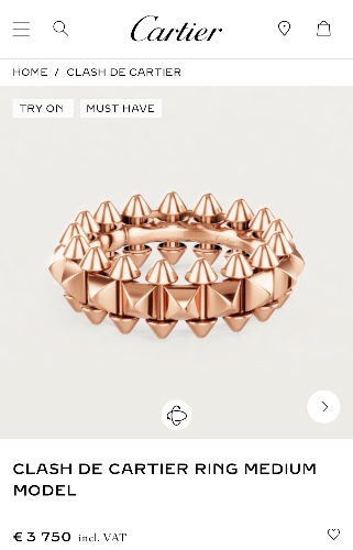 $4000 Cartier Clash Ring 