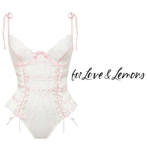 Swirl Eyelet Bodysuit - FOR LOVE AND LEMONS - $220