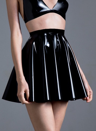 Latex Starlet Circle Skirt | XS / Hot Pink