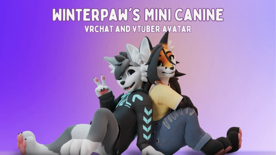 Winterpaw's Chibi Mini Canine ~ VRChat PC/Quest + VTuber
