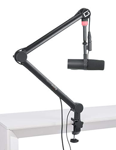 Gator Frameworks Professional Desktop Broadcast/Podcast Microphone Boom Stand with On-Air Indicator Light (GFWMICBCBM4000),Blue,Violet,Red - 4000 Series - Stand