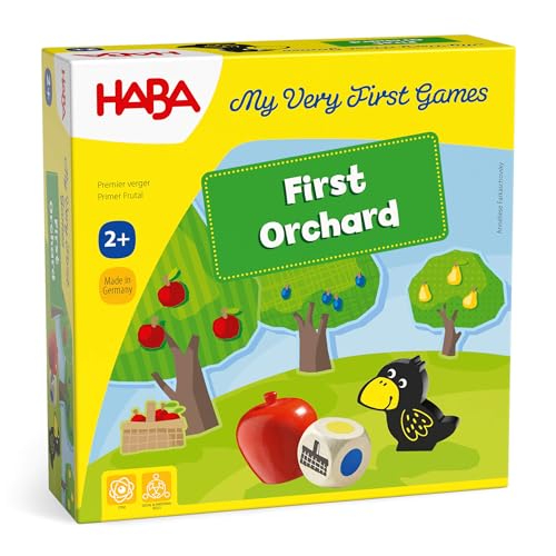 HABA My Very First Games - First Orchard Toddler Game - My First Orchard Game, Cooperative Toddler Board Games for 2 Year Olds - Made in Germany - English Box