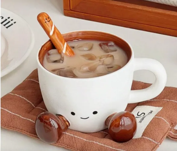 1pc Adorable Foot-Shaped Mug, Quirky Afternoon Tea/Coffee Cup