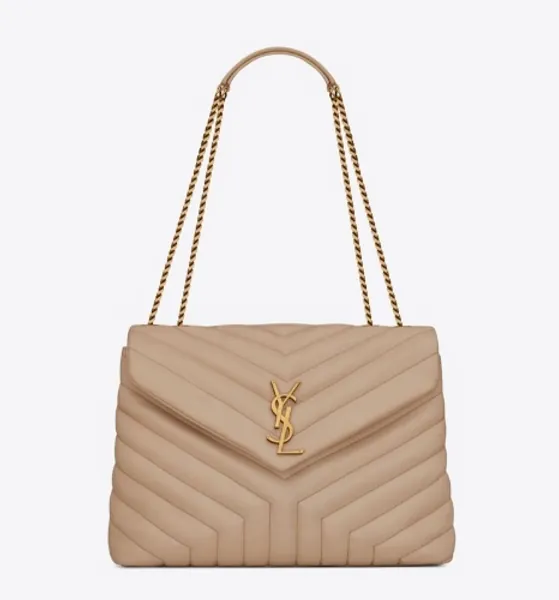 YSL loulou medium chain bag in quilted "y" leather