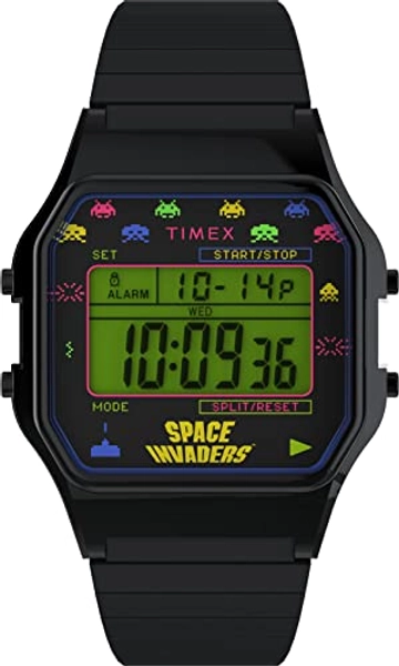 Timex T80 x SPACE INVADERS 34mm Erweiterungsband-Uhr TW2V39900