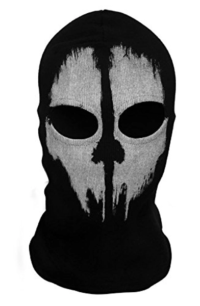 ChAmBer37 Gesichtsmaske, Motiv Call of Duty: Ghosts (Skelett-Kopf), Totenkopf-Motiv, Sturmhaube 09, Schwarz