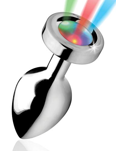 Light Up Anal Plug - Medium - Aluminum - Medium